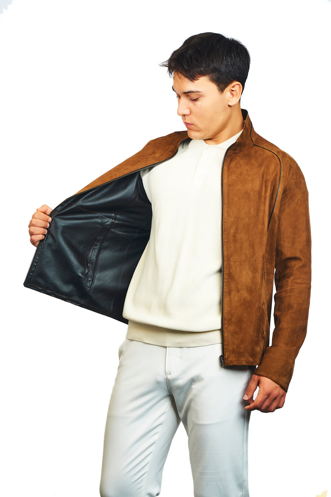Troya Reversible Suede Leather Jacket