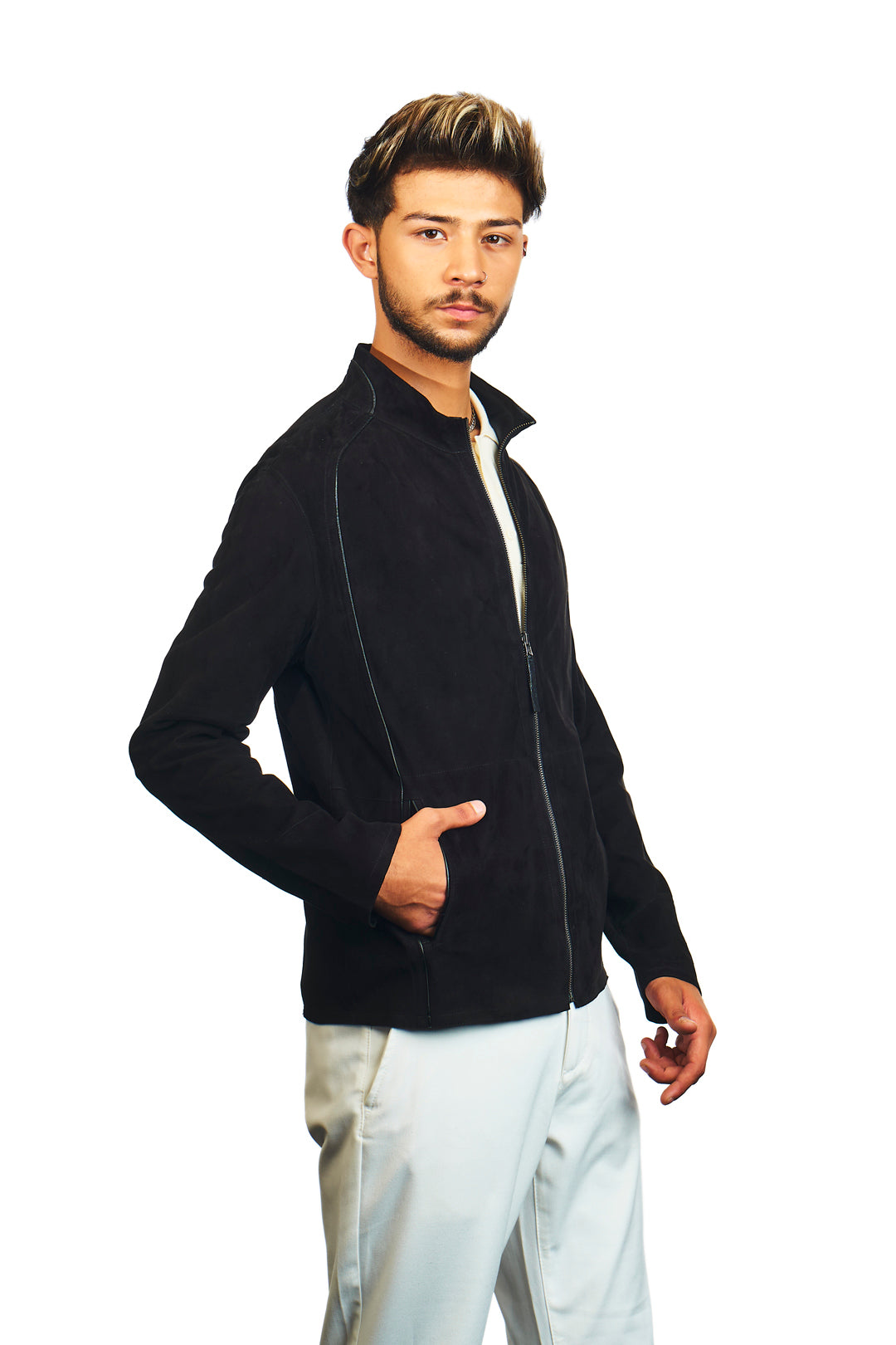 Troya Reversible Suede Leather Jacket