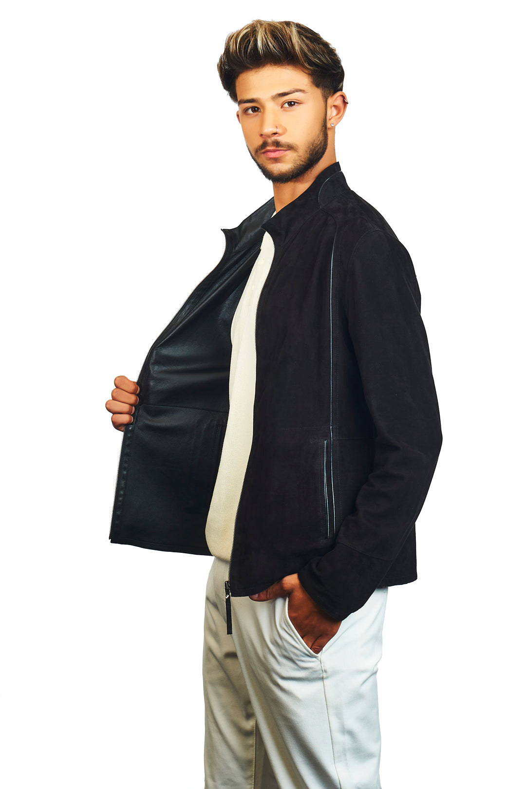 Troya Reversible Suede Leather Jacket