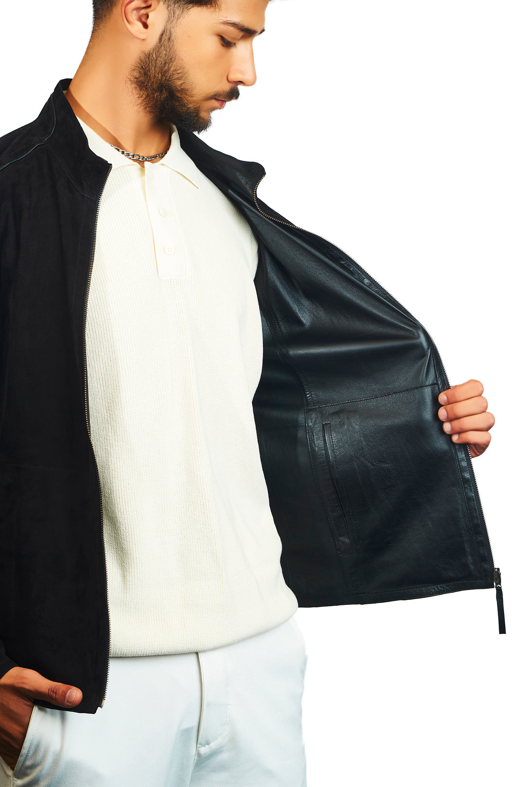 Troya Reversible Suede Leather Jacket