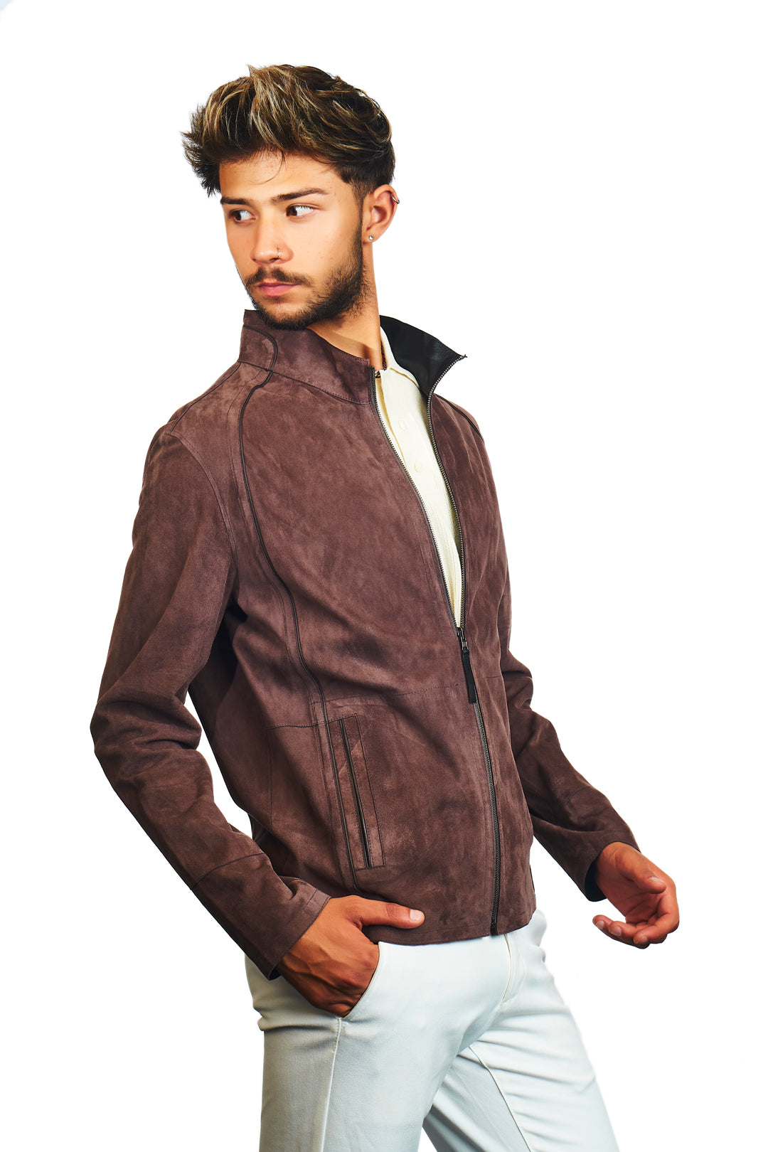 Troya Reversible Suede Leather Jacket