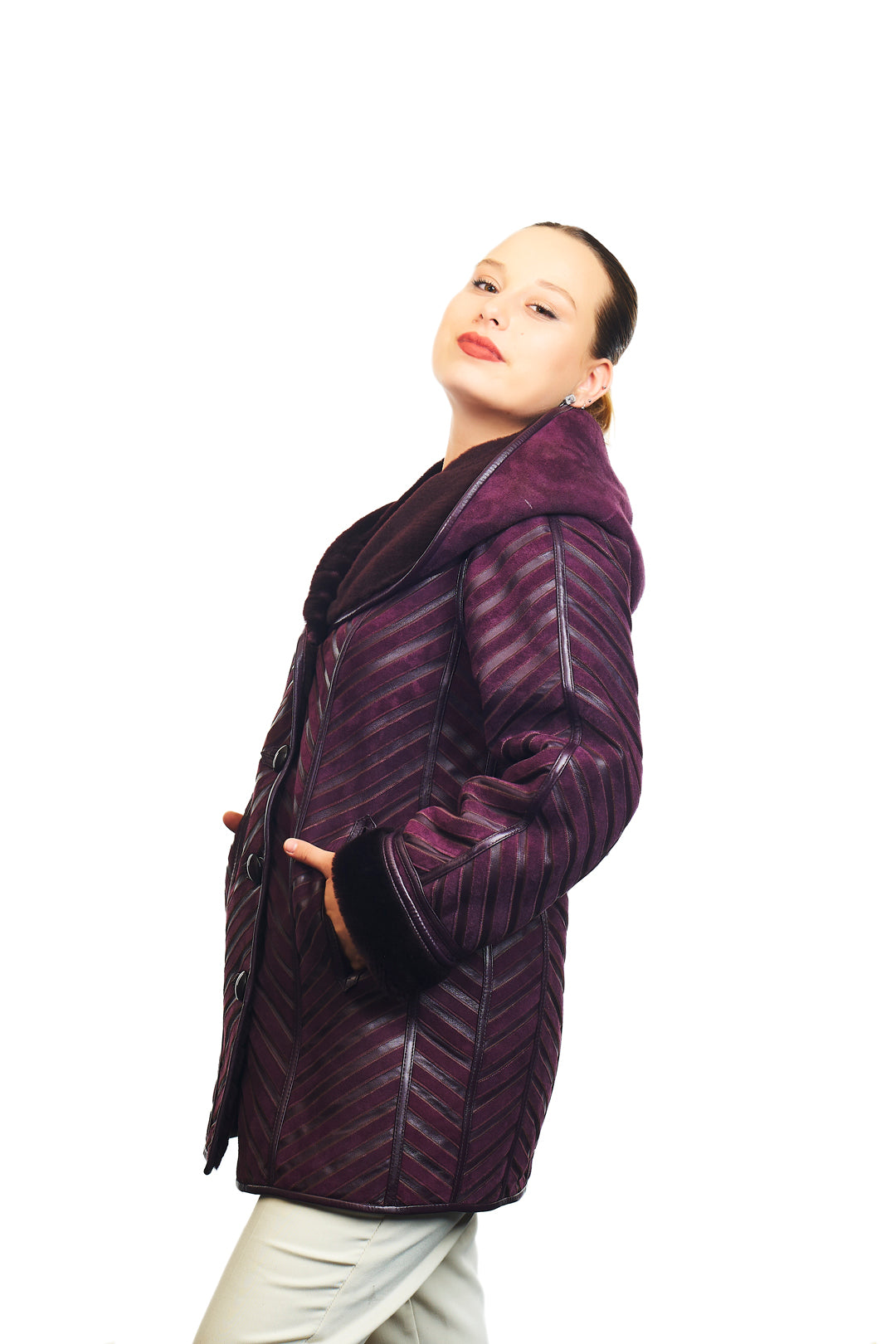 Freya Reversible Merino Napa Blend Leather Coat