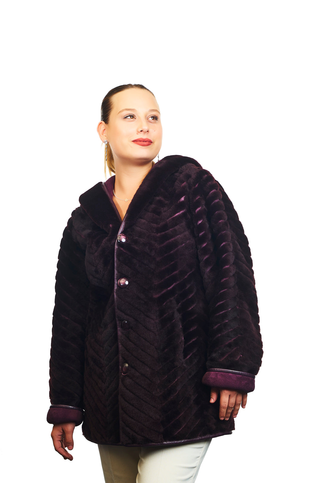 Freya Reversible Merino Napa Blend Leather Coat