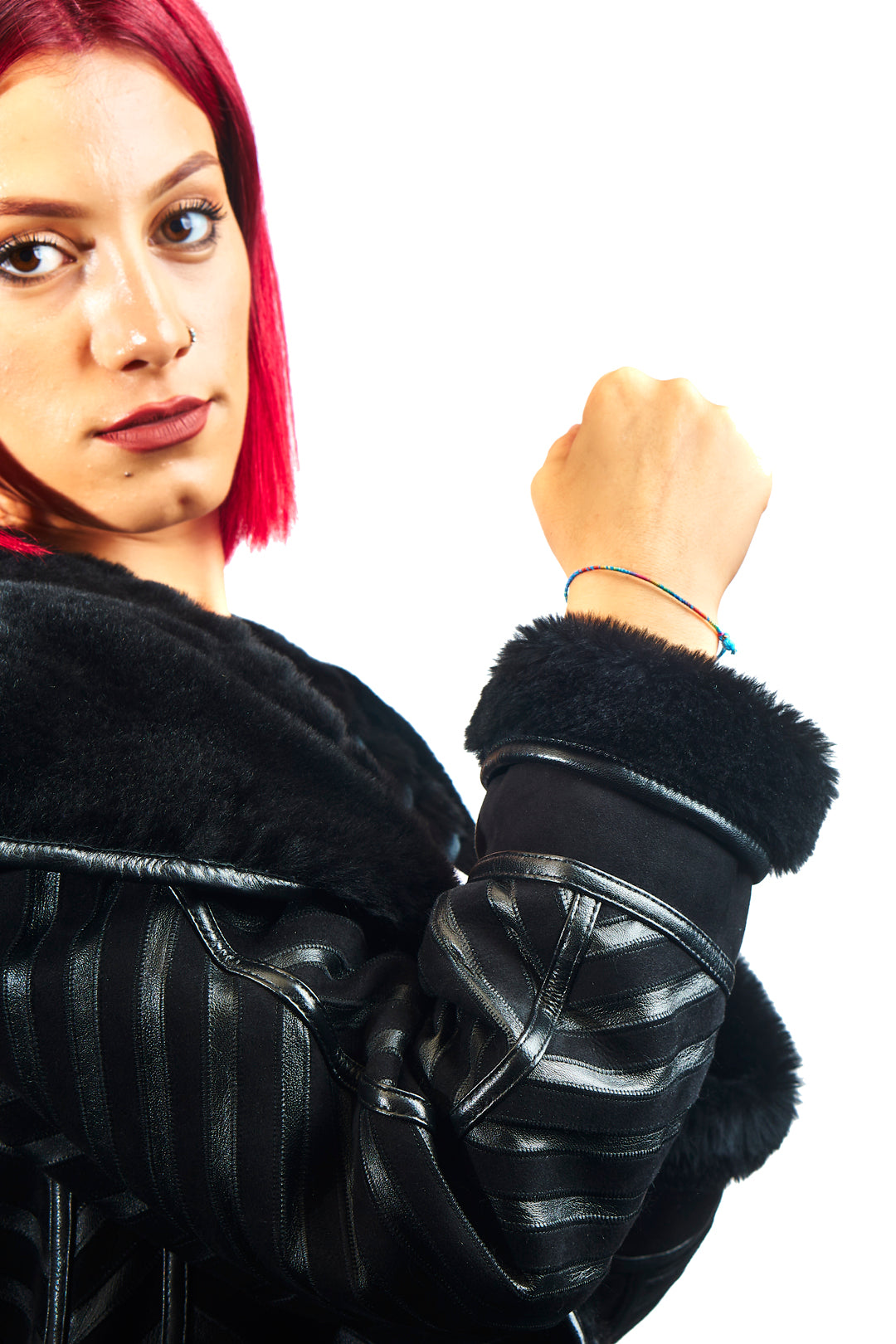 Freya Reversible Merino Napa Blend Leather Coat