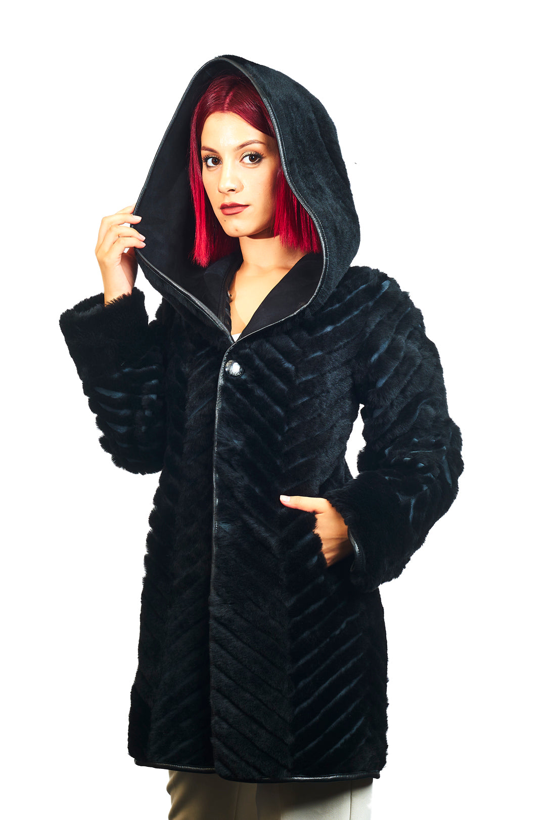 Freya Reversible Merino Napa Blend Leather Coat