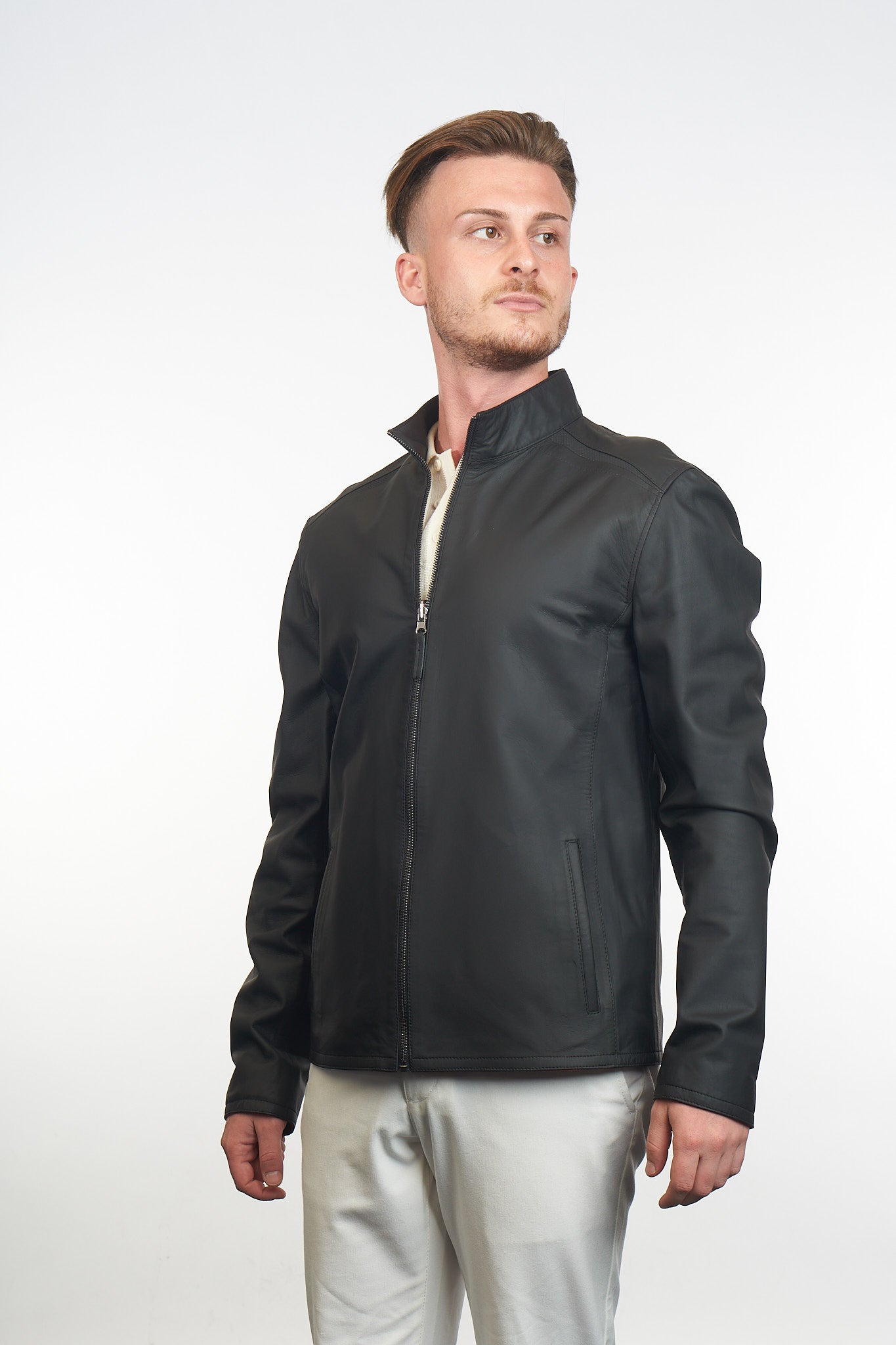 Metropolis Reversible Leather Jacket