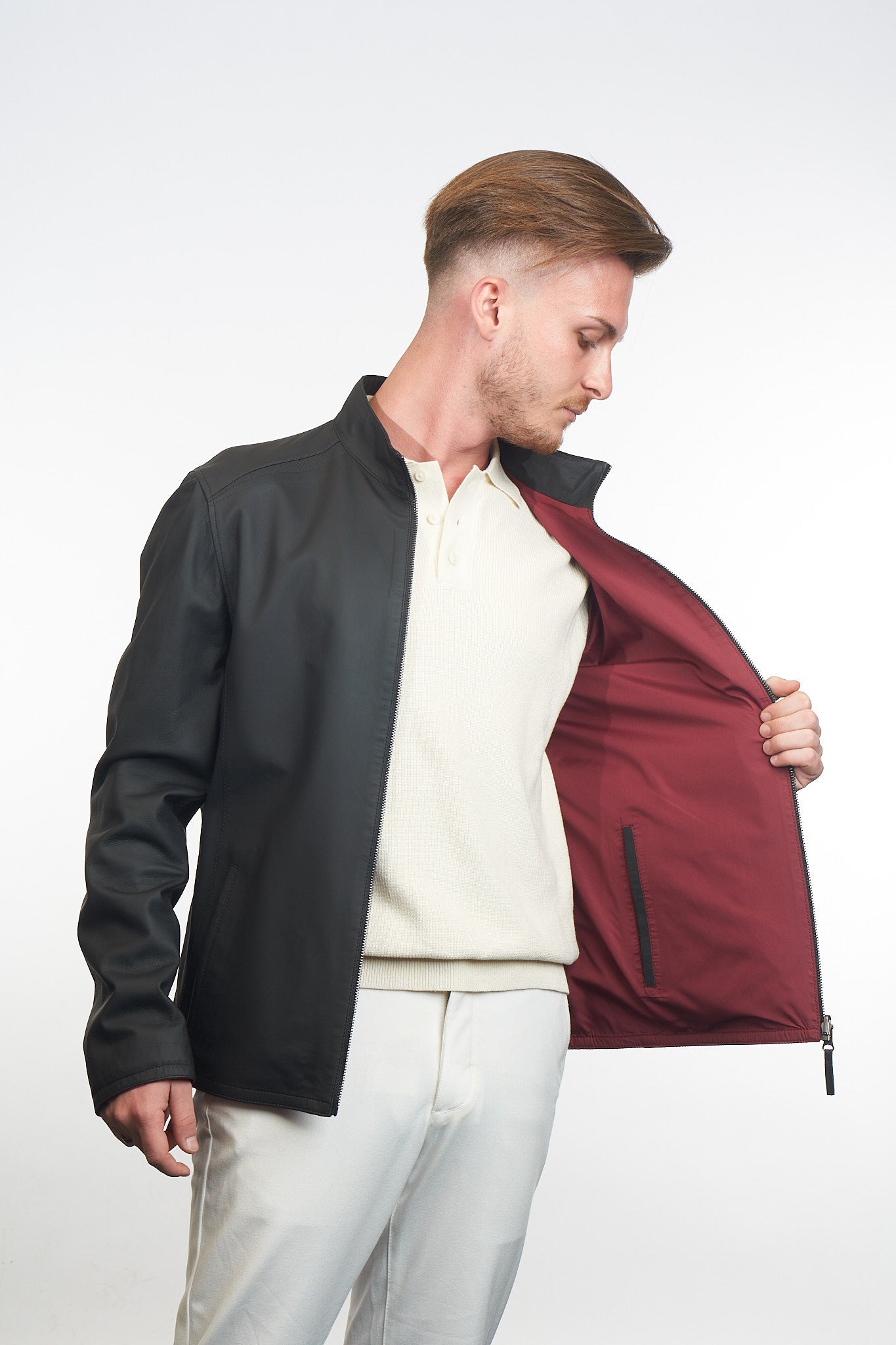 Metropolis Reversible Leather Jacket