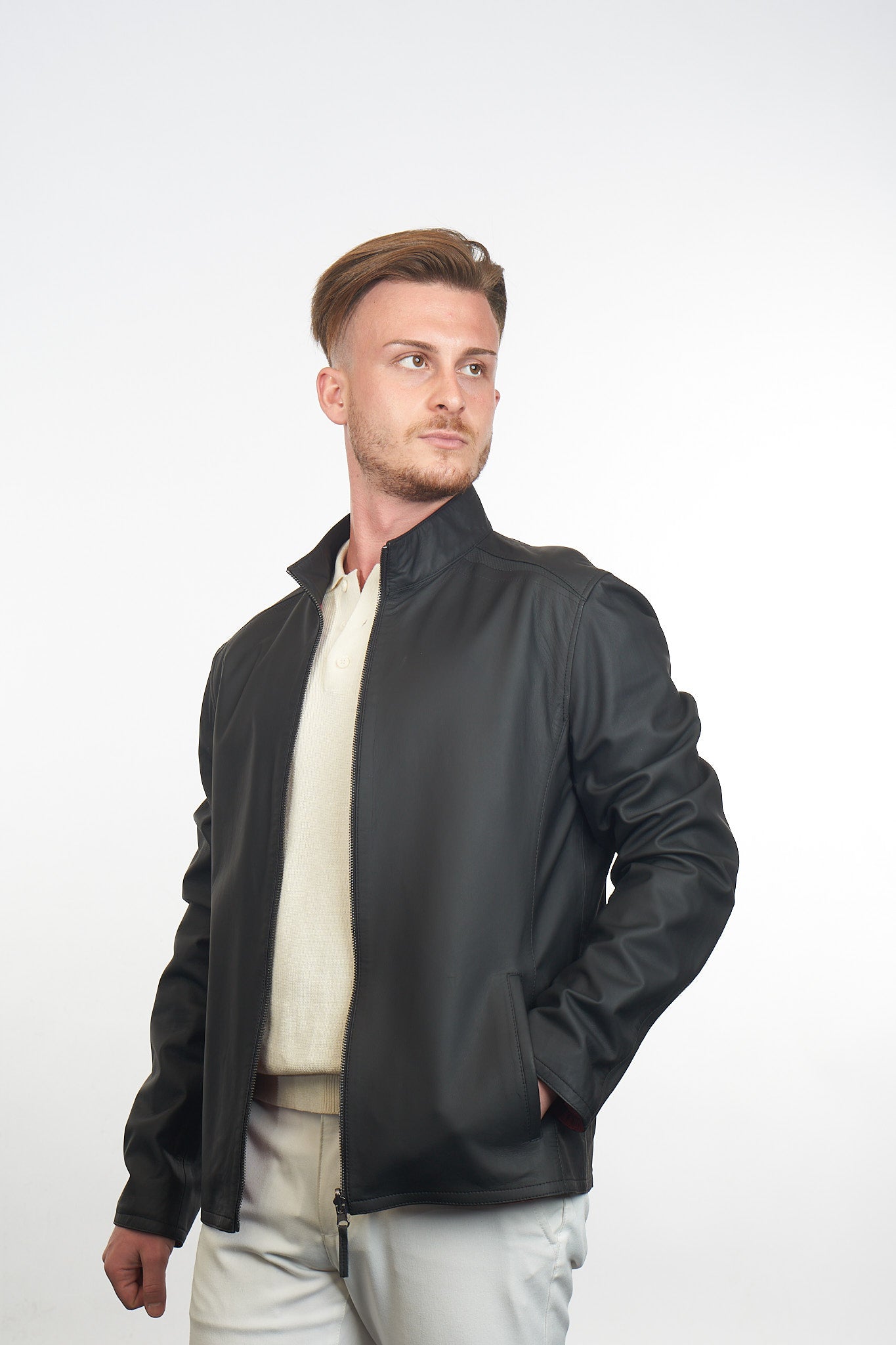 Metropolis Reversible Leather Jacket