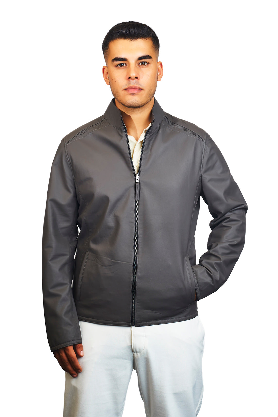 Metropolis Reversible Leather Jacket