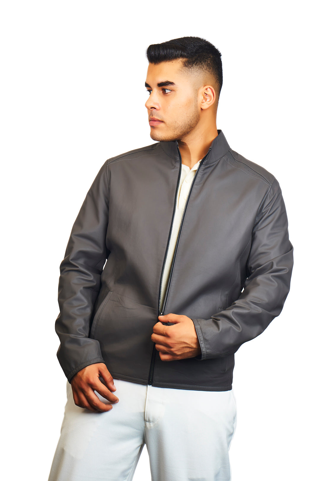 Metropolis Reversible Leather Jacket