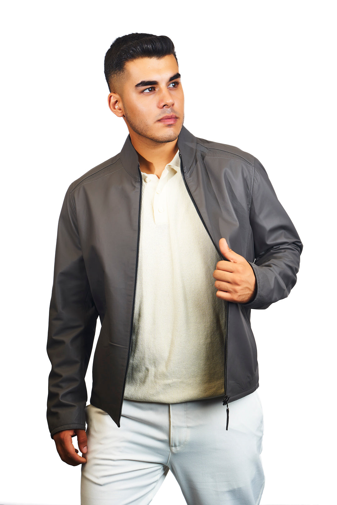 Metropolis Reversible Leather Jacket