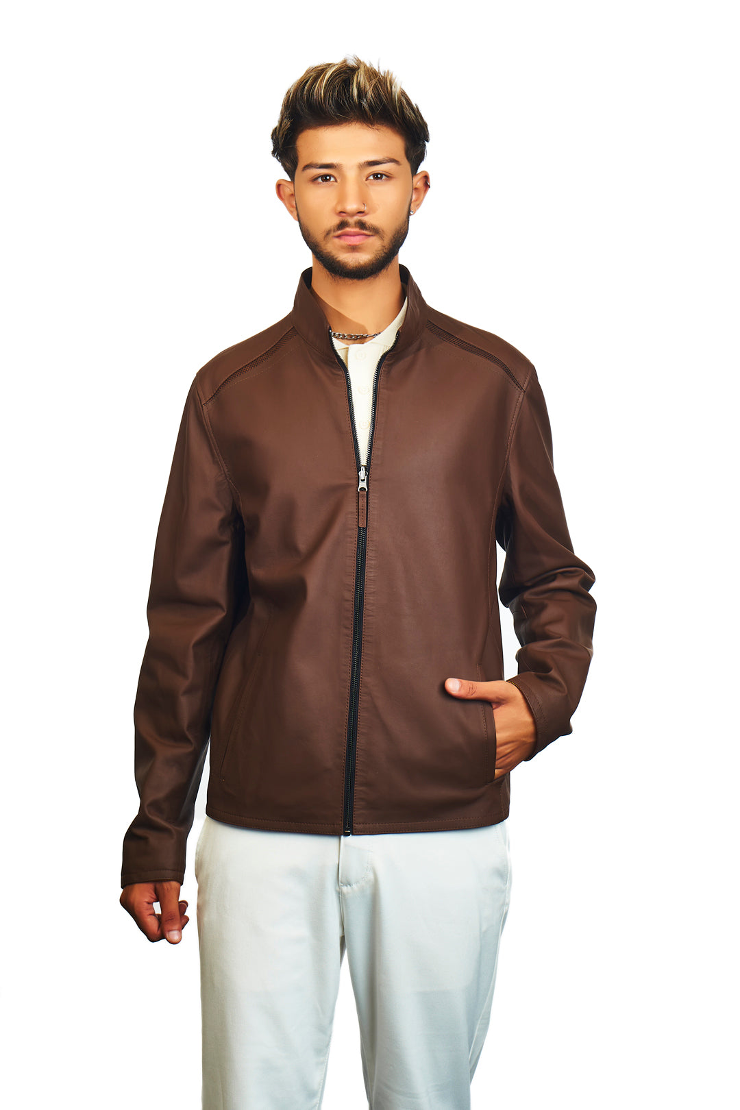 Metropolis Reversible Leather Jacket