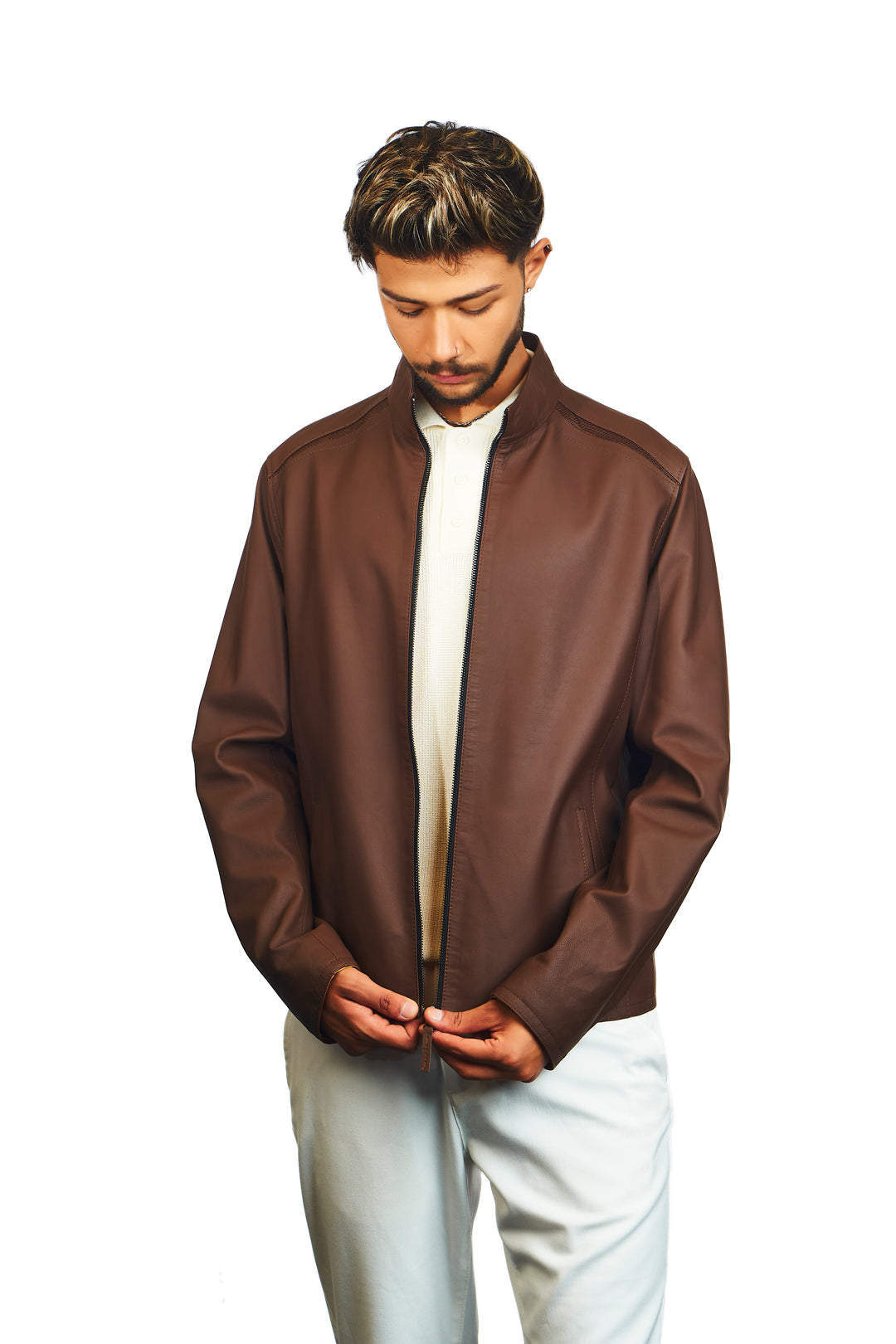 Metropolis Reversible Leather Jacket