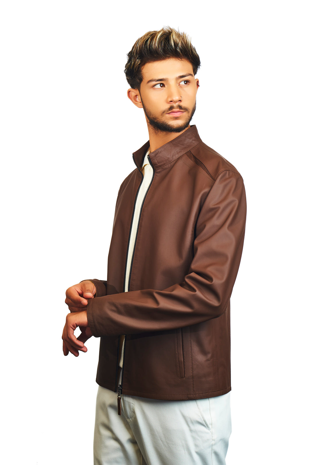 Metropolis Reversible Leather Jacket