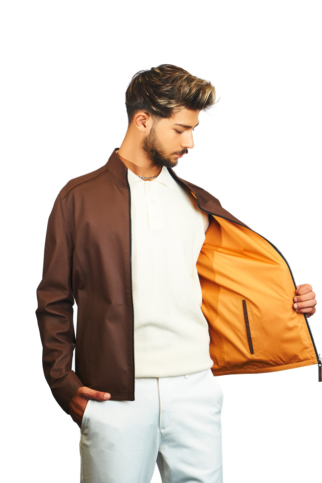 Metropolis Reversible Leather Jacket