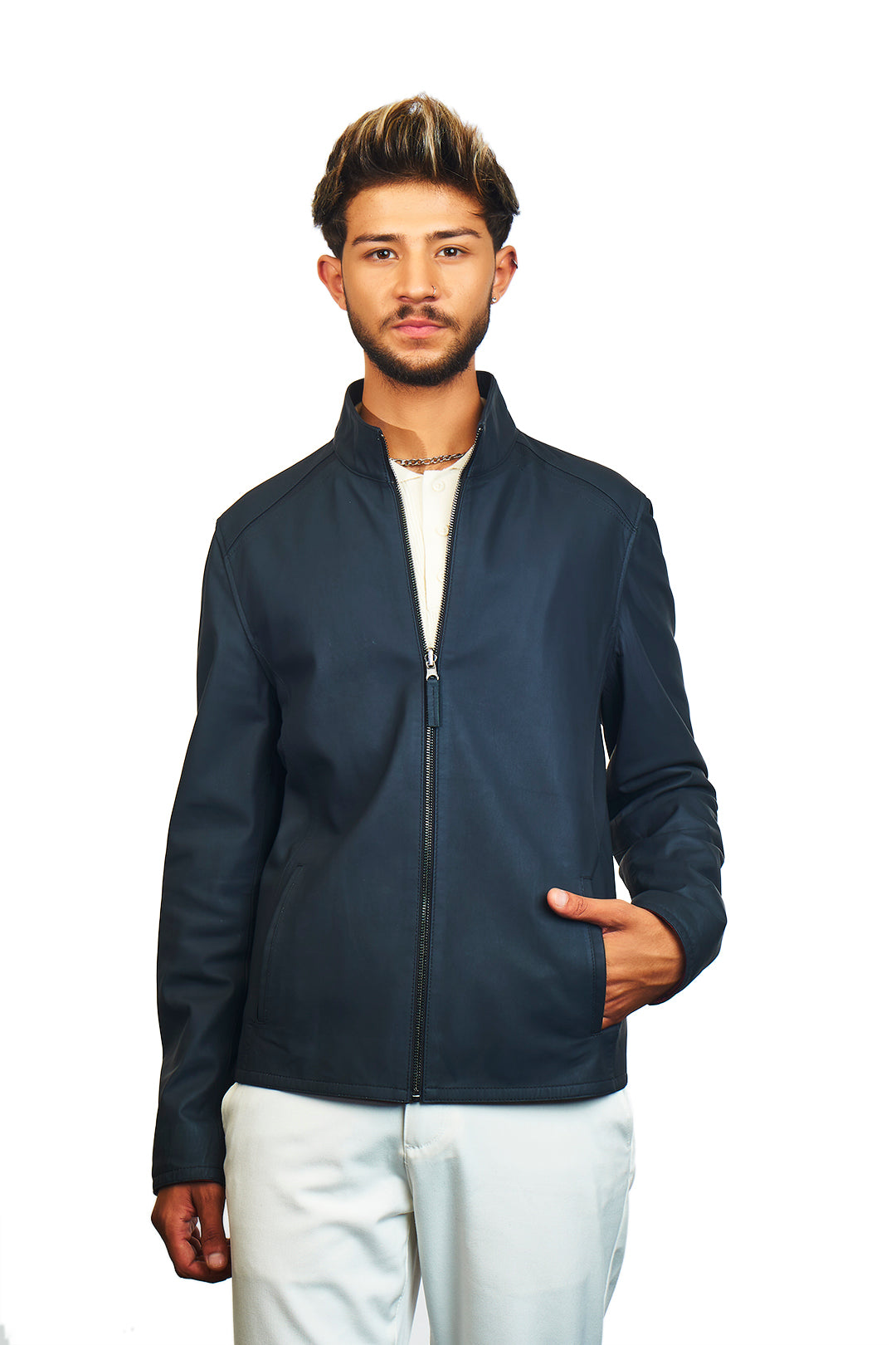Metropolis Reversible Leather Jacket