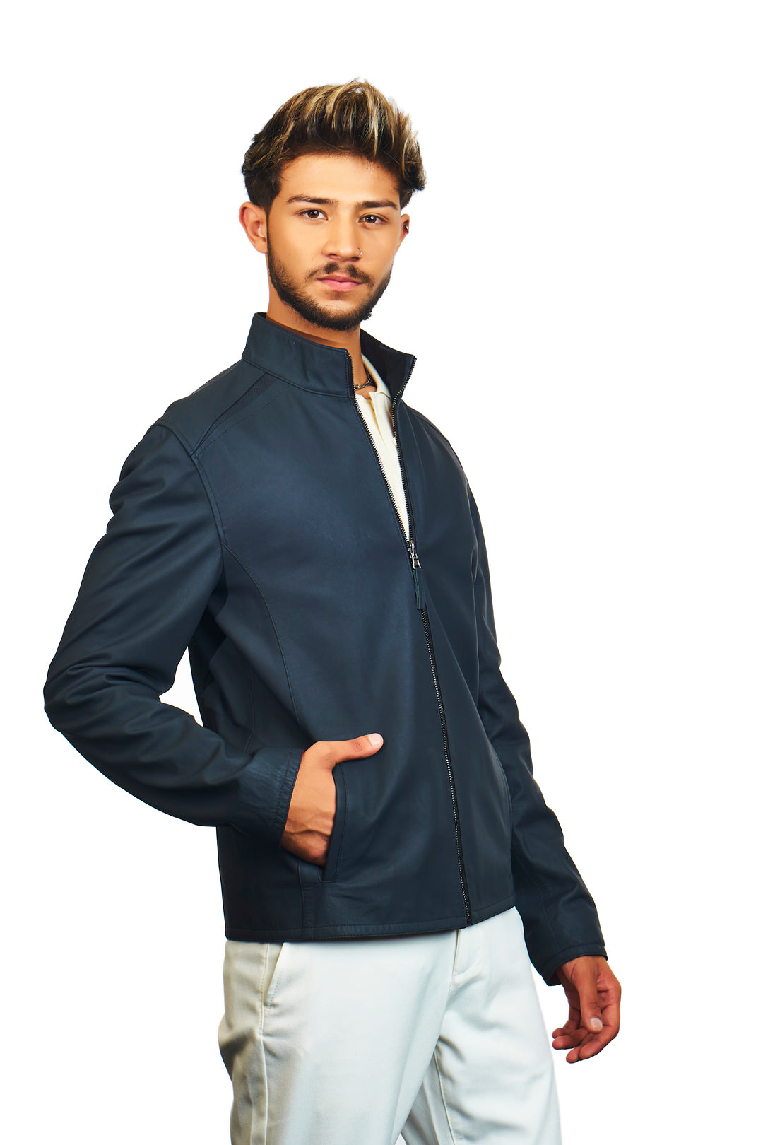 Metropolis Reversible Leather Jacket