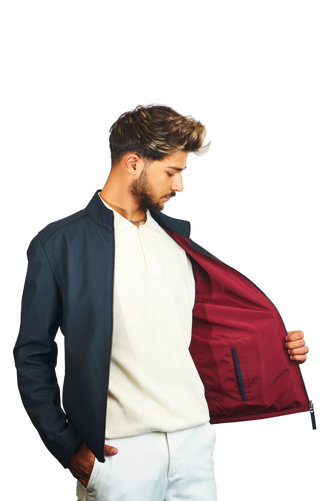 Metropolis Reversible Leather Jacket