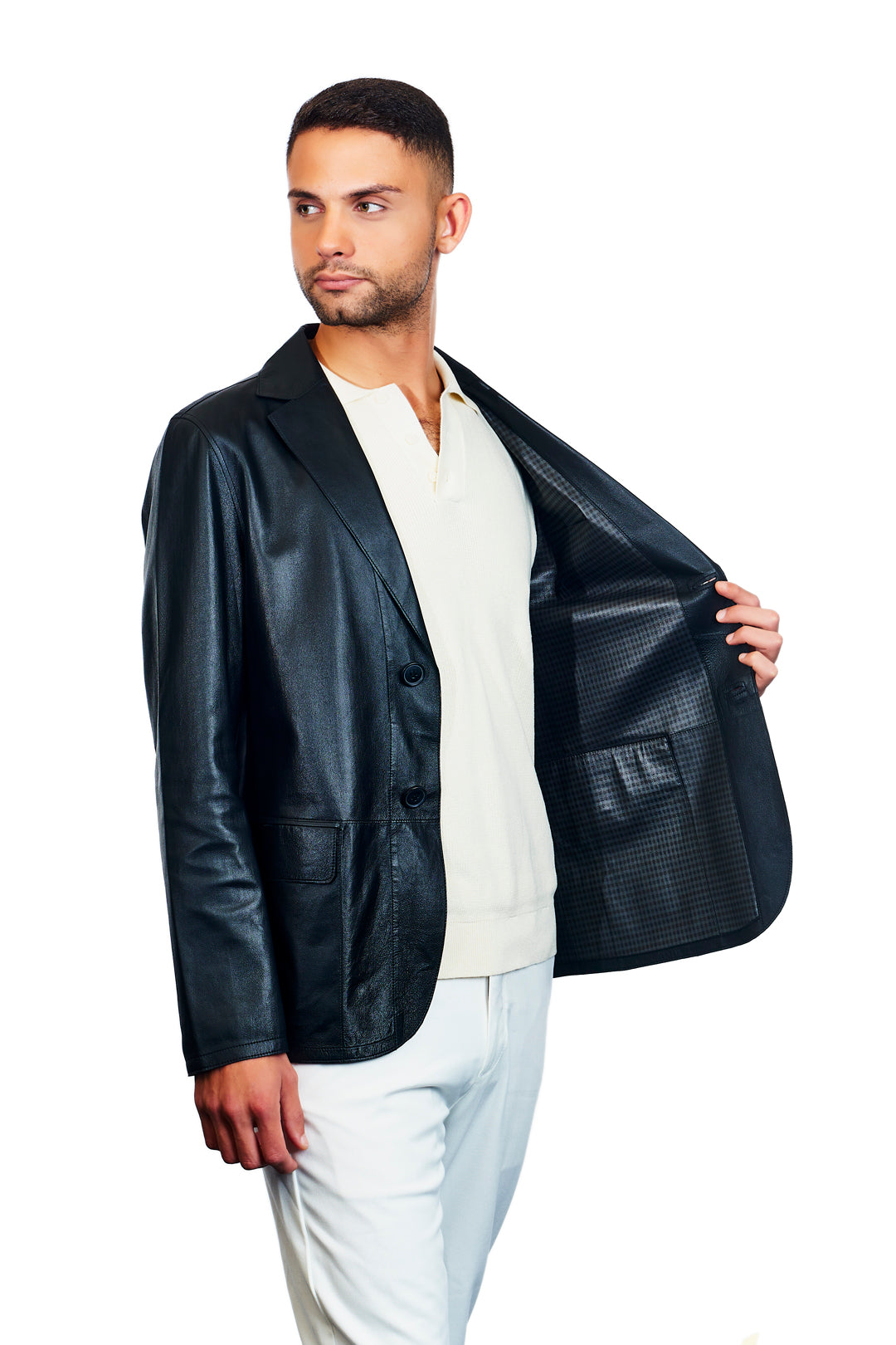 Auster Reversible Blazer Leather Jacket