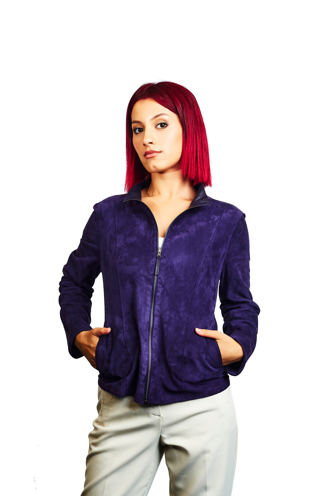 Luna Reversible Suede Leather Jacket