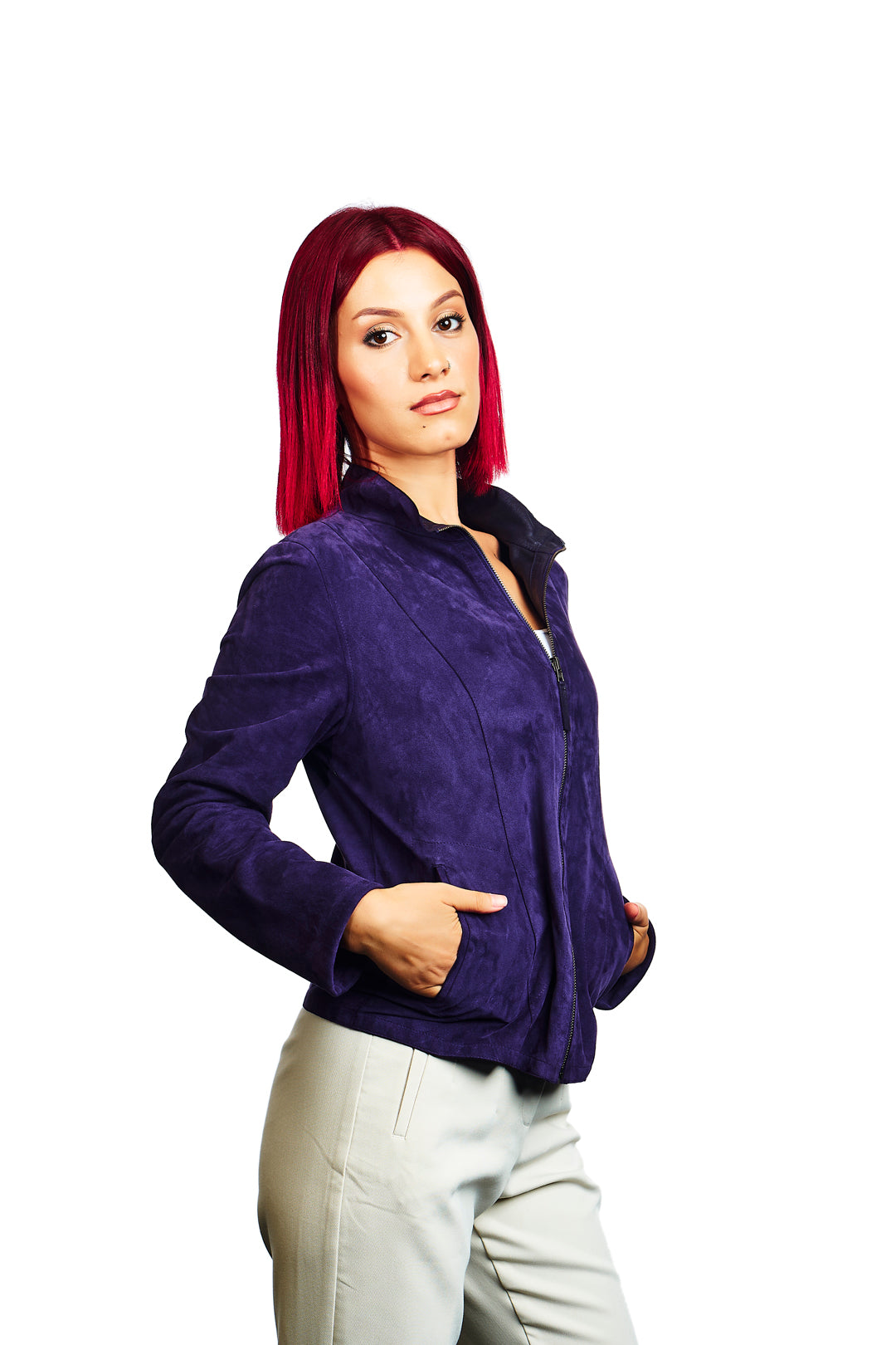 Luna Reversible Suede Leather Jacket