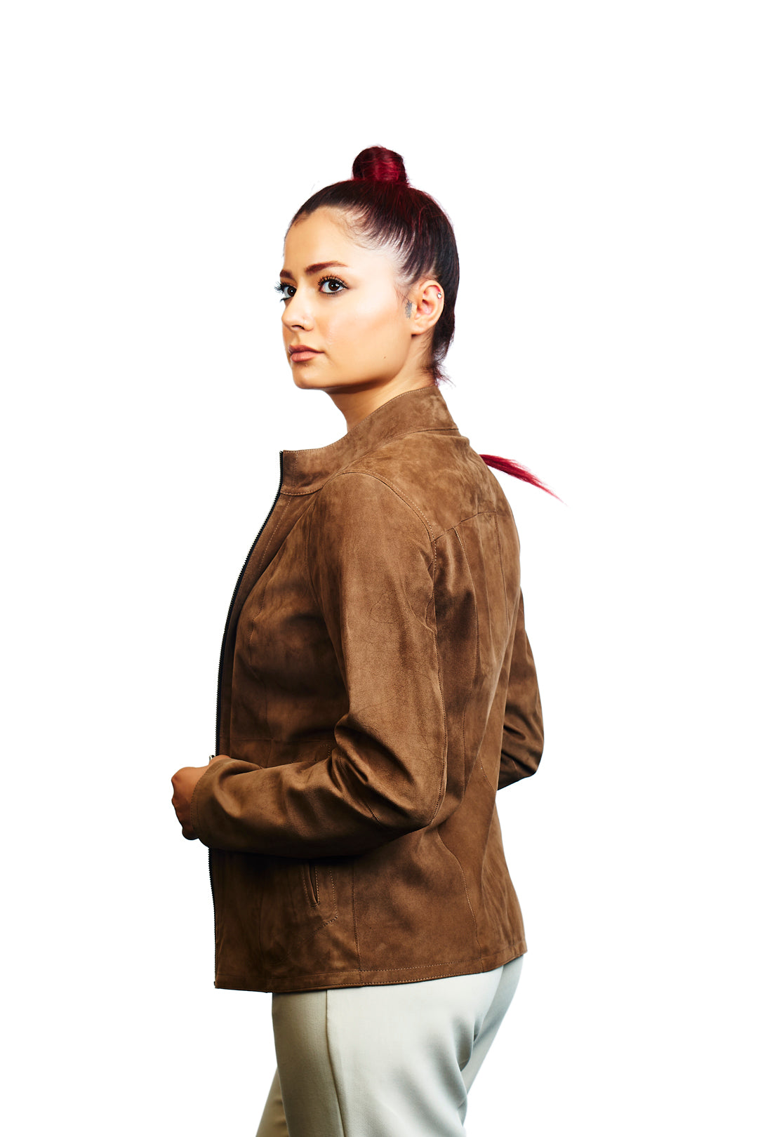 Luna Reversible Suede Leather Jacket