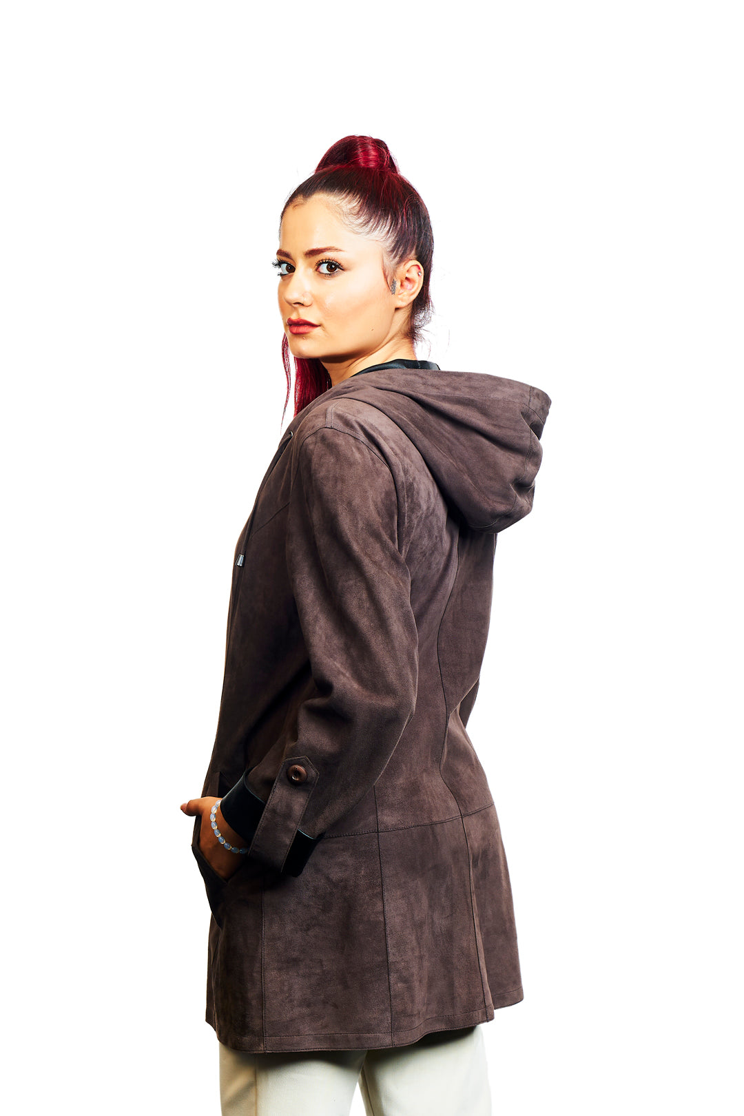 Selene Reversible Suede Leather Jacket