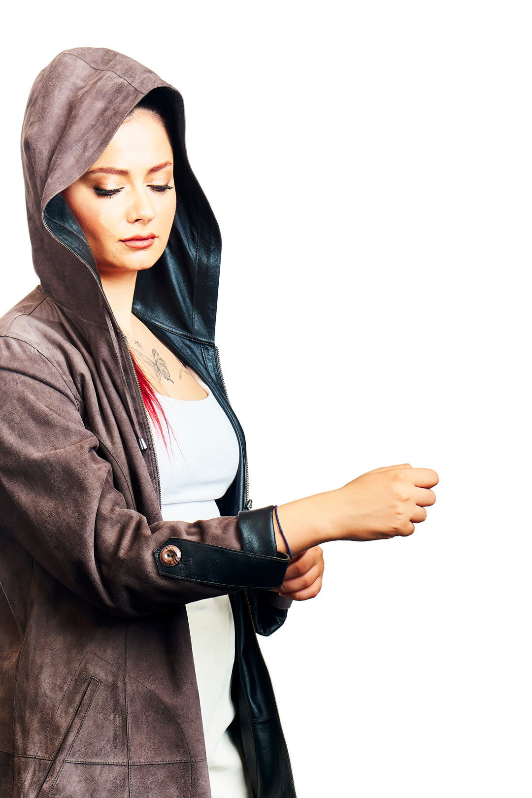 Selene Reversible Suede Leather Jacket