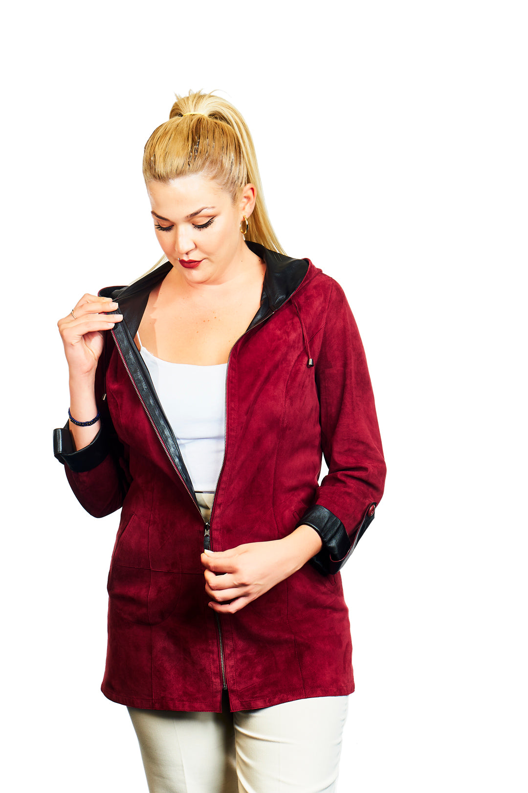Selene Reversible Suede Leather Jacket