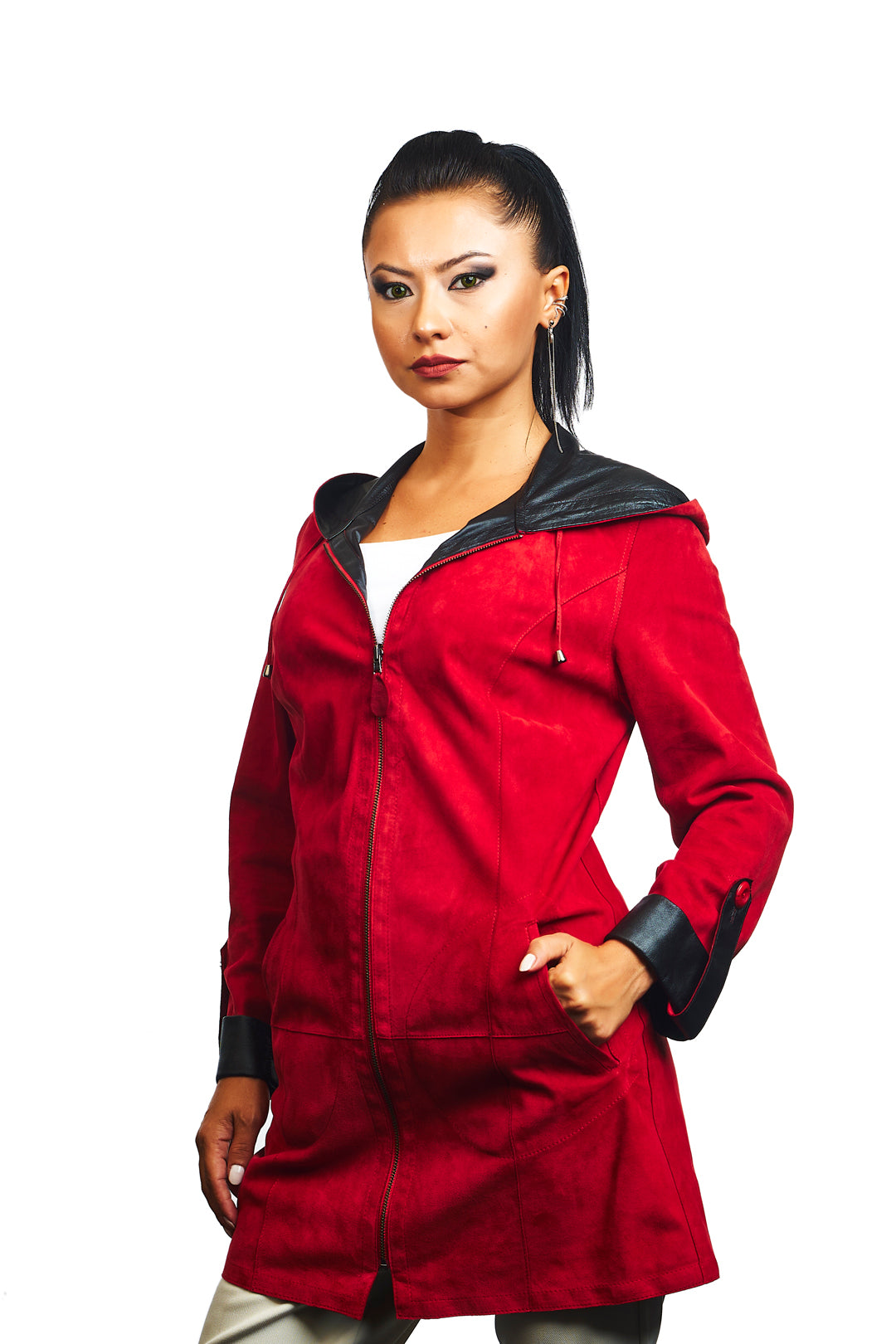 Selene Reversible Suede Leather Jacket