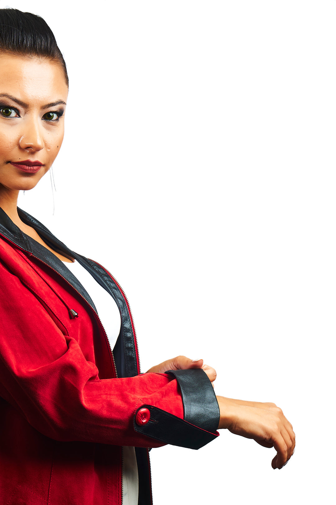 Selene Reversible Suede Leather Jacket