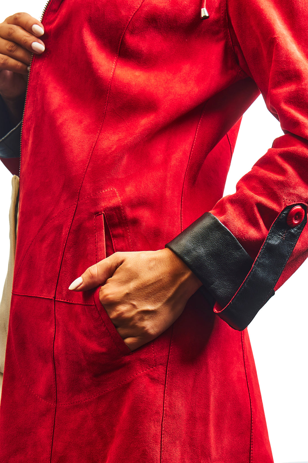 Selene Reversible Suede Leather Jacket