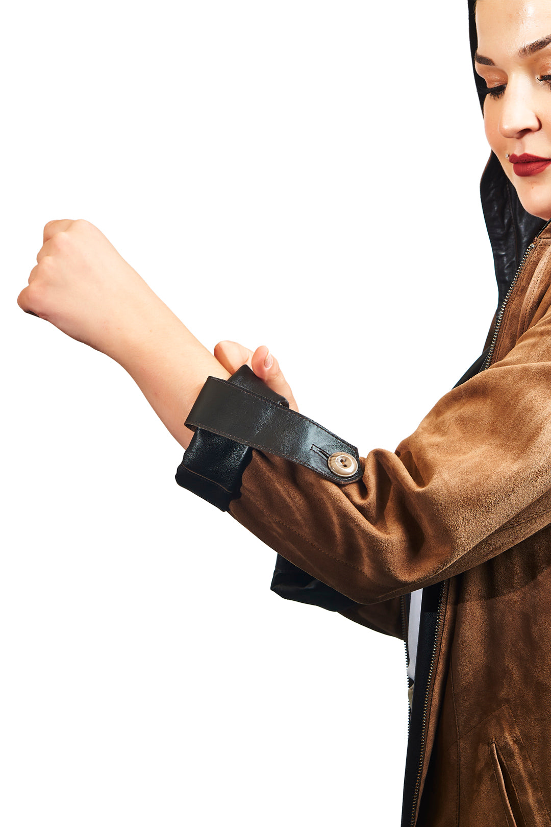 Selene Reversible Suede Leather Jacket