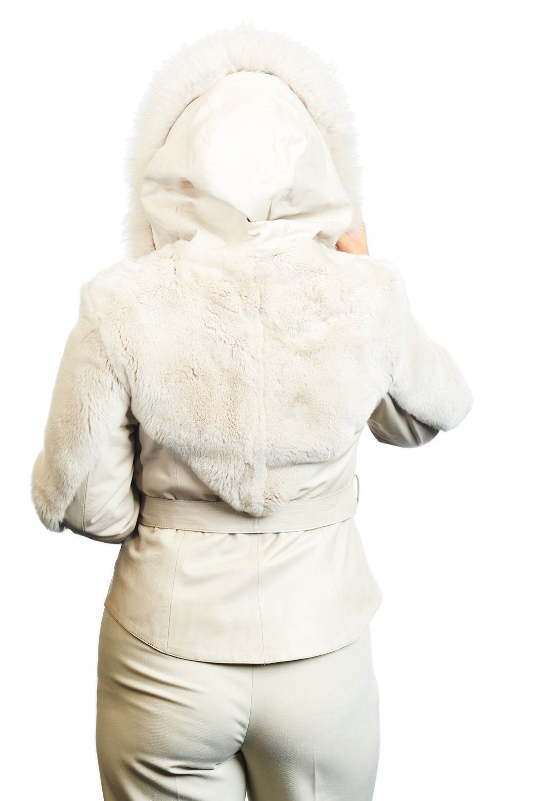 Melinoe Lambskin Rex Rabbit Fox Blend Coat