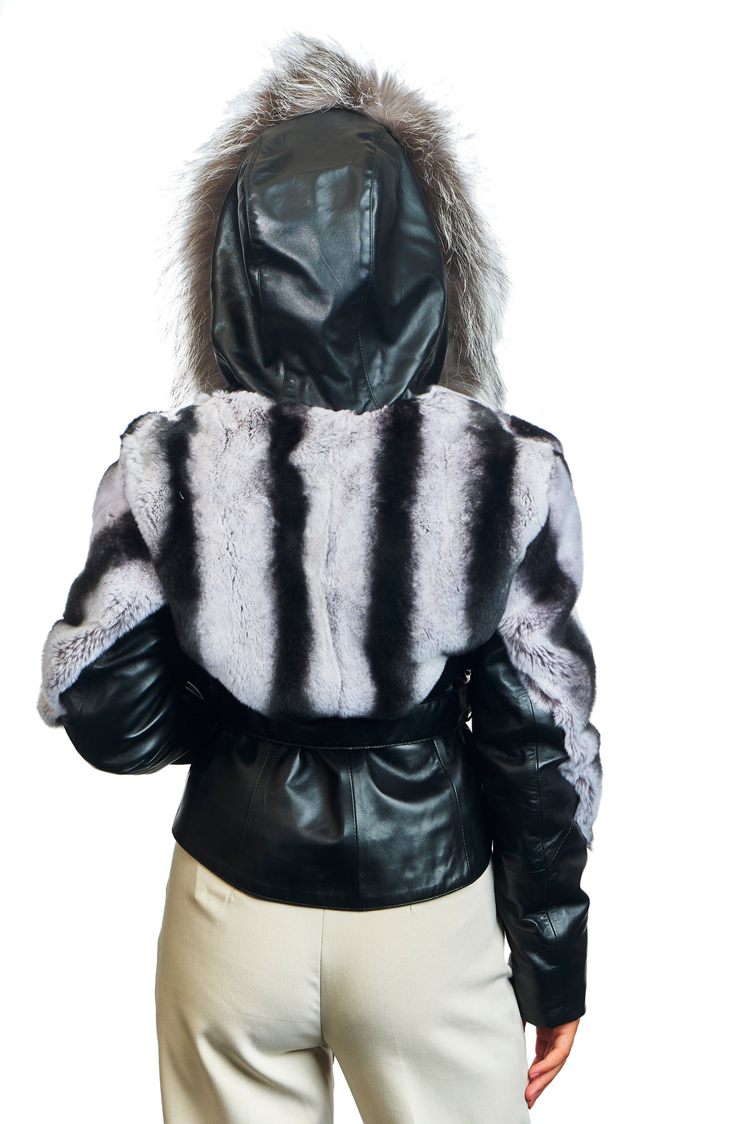 Melinoe Lambskin Rex Rabbit Fox Blend Coat