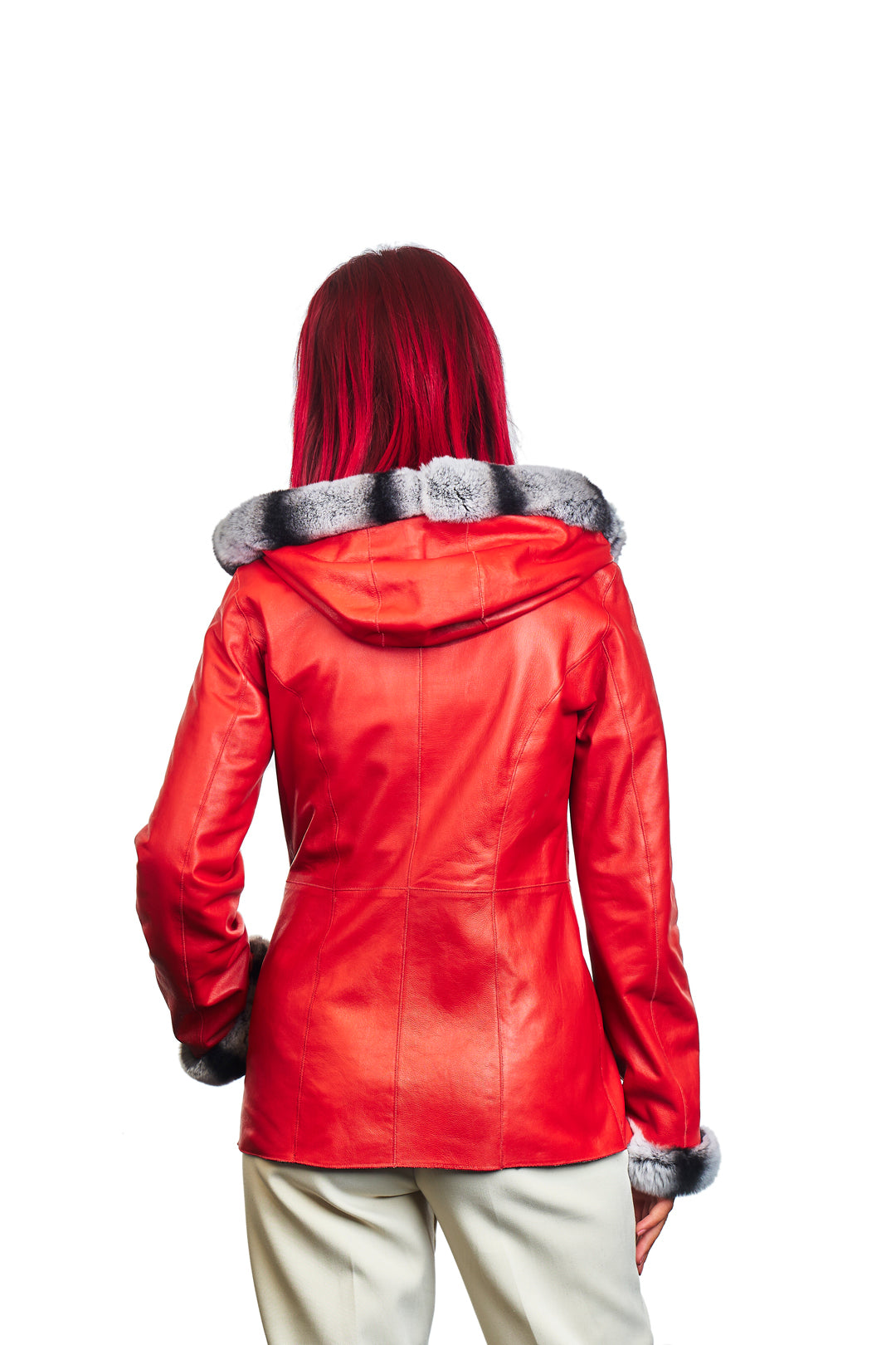 Lydia Reversible Lambskin Rex Rabbit Blend Fur Coat