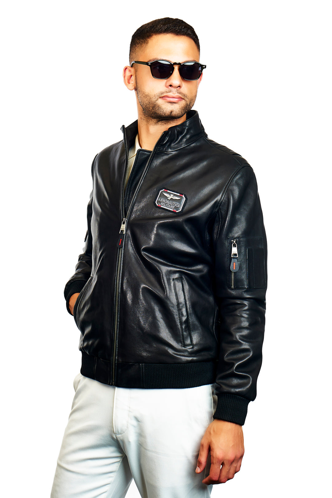 Icarus Bomber Leather Jacket