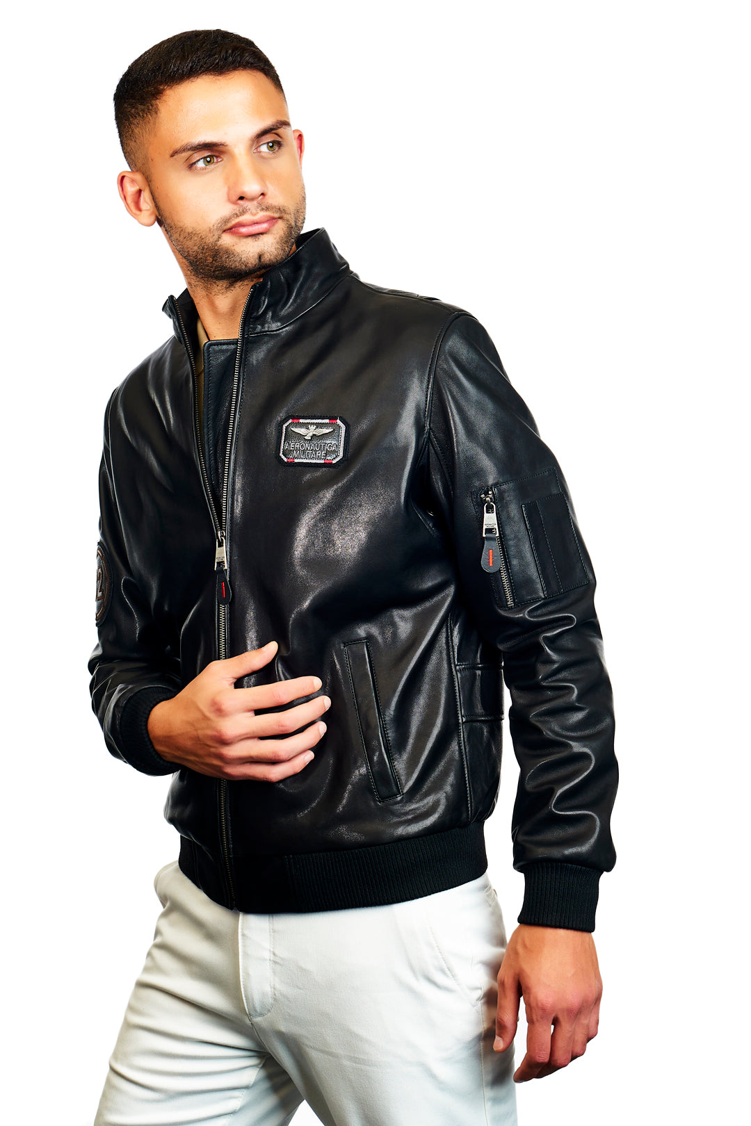 Icarus Bomber Leather Jacket