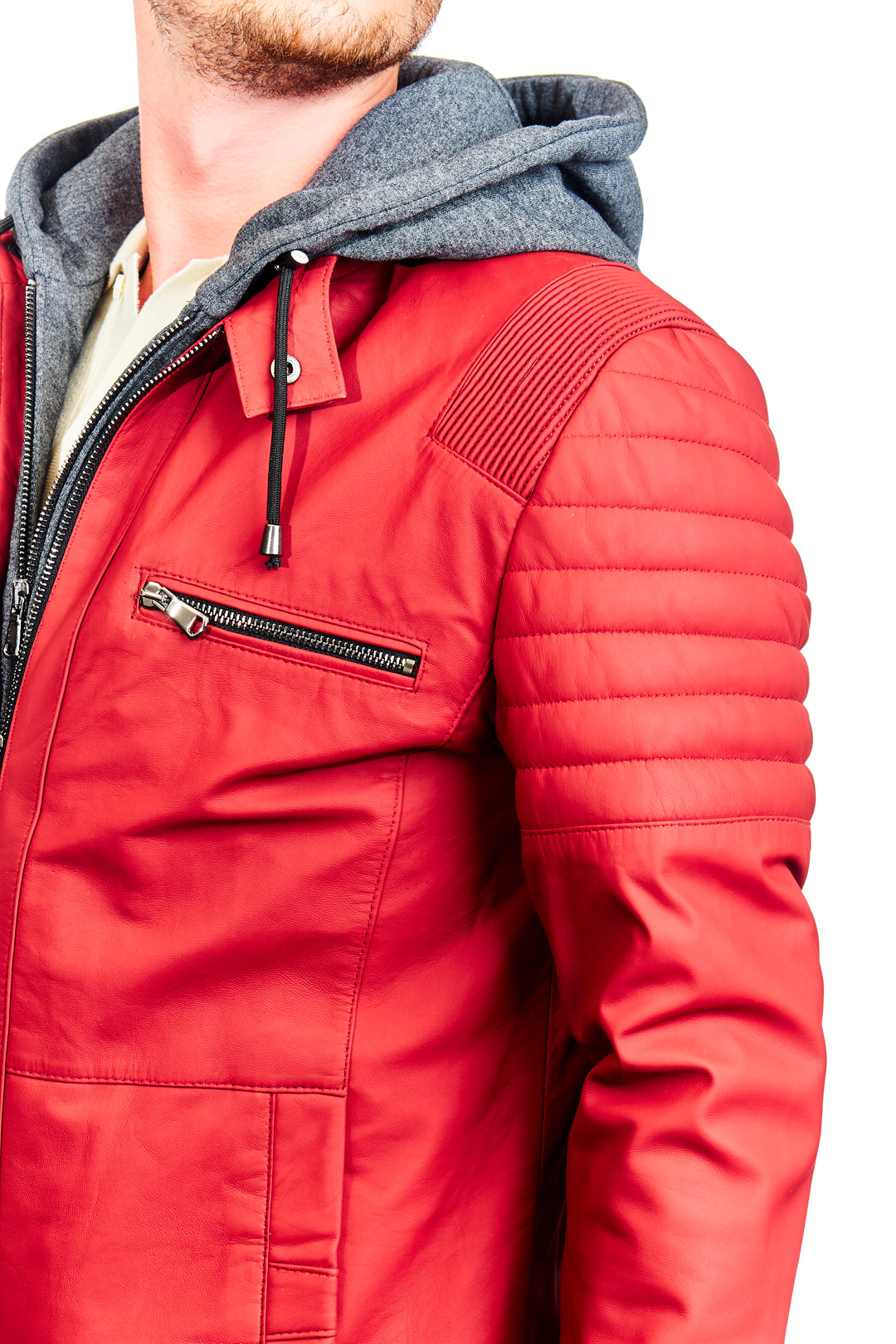 Argus Removable Hooded Leather Jacket