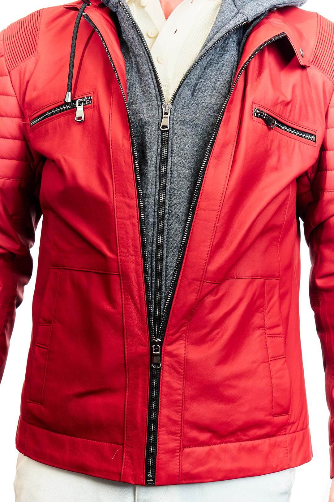 Argus Removable Hooded Leather Jacket