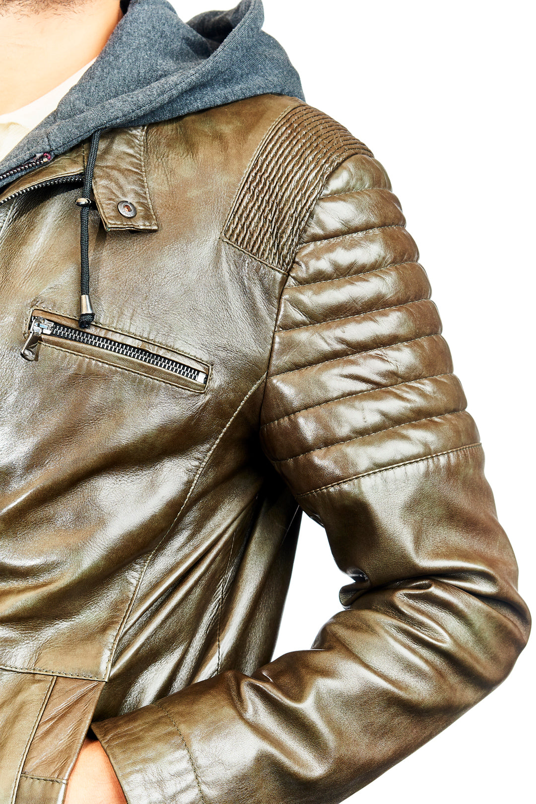 Argus Removable Hooded Leather Jacket