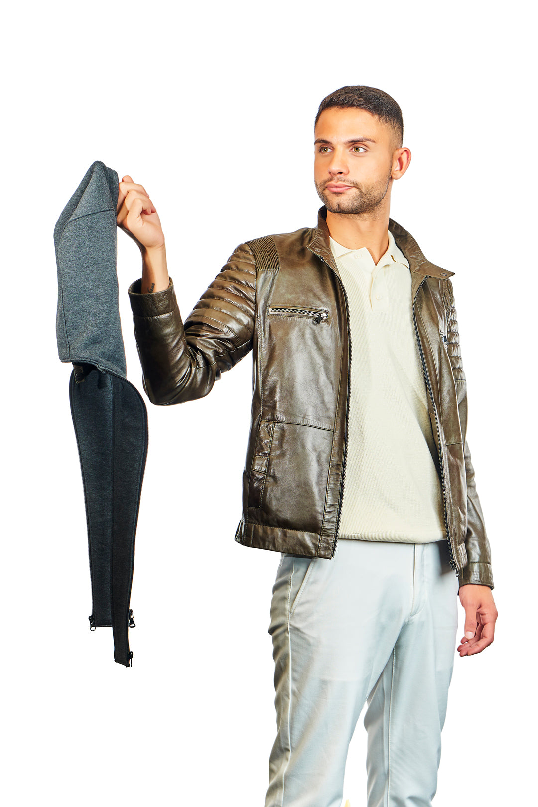 Argus Removable Hooded Leather Jacket