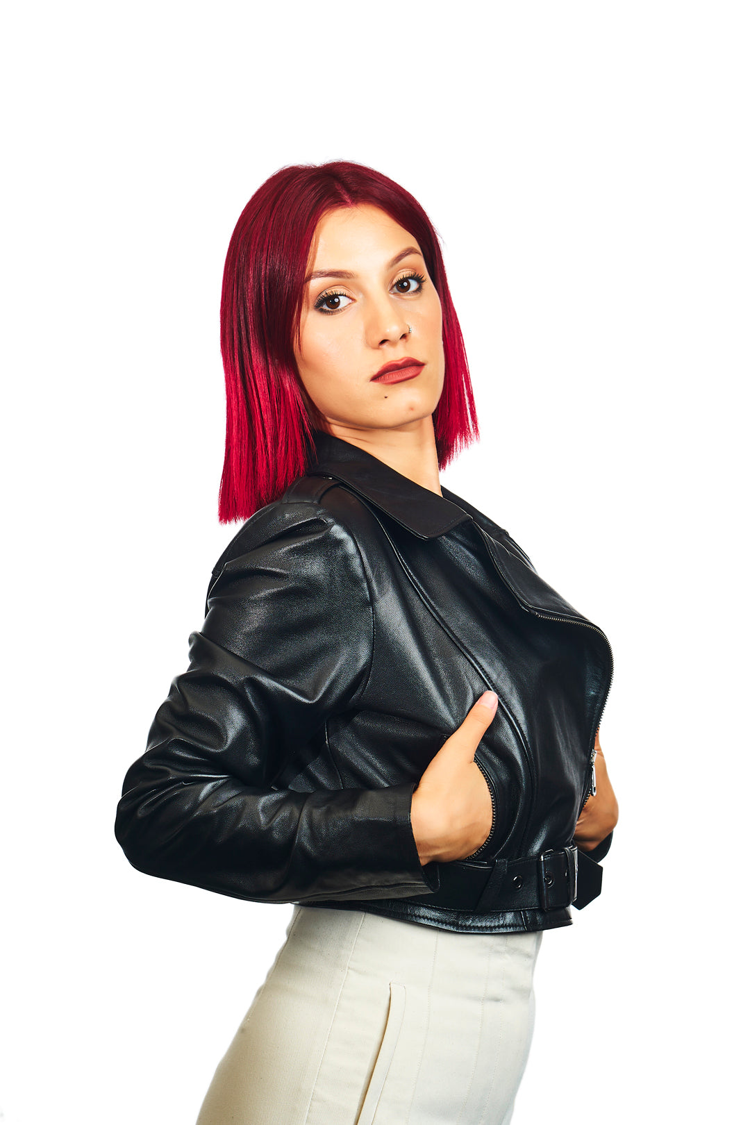 Mitra Leather Biker Jacket