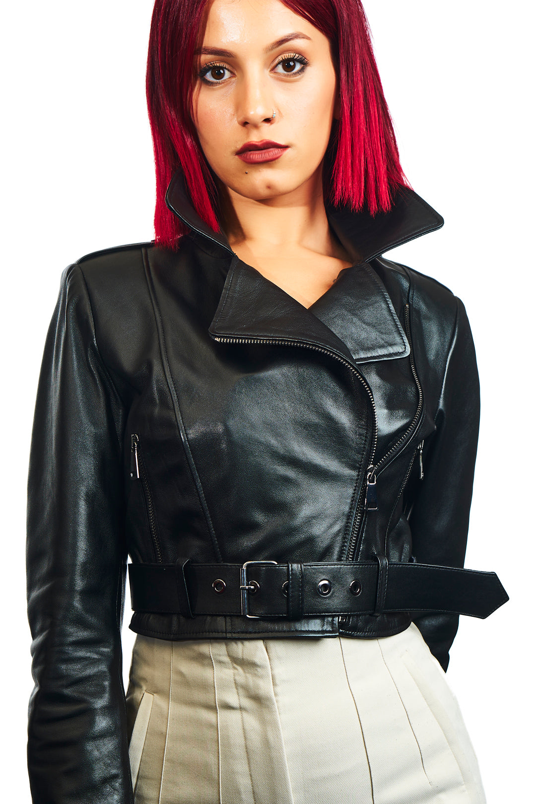 Mitra Leather Biker Jacket