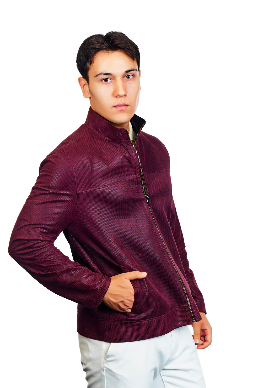 Zeus Reversible Suede Leather Jacket