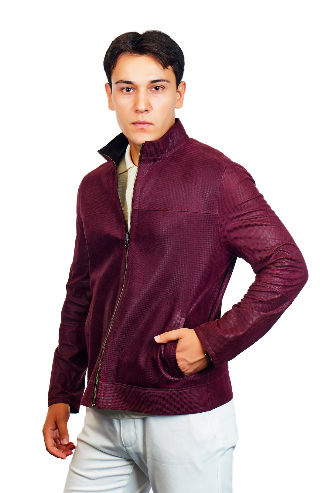 Zeus Reversible Suede Leather Jacket