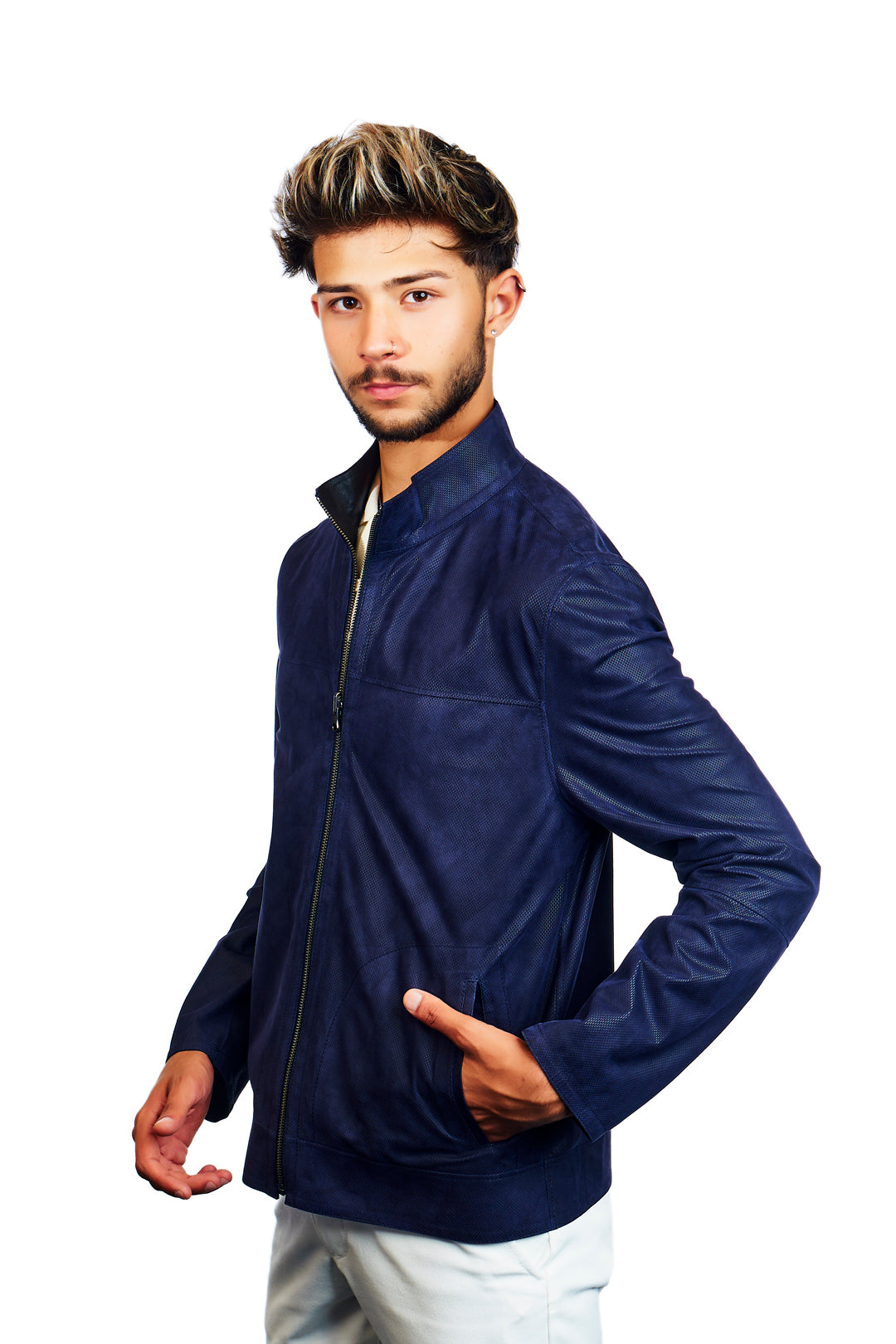 Zeus Reversible Suede Leather Jacket