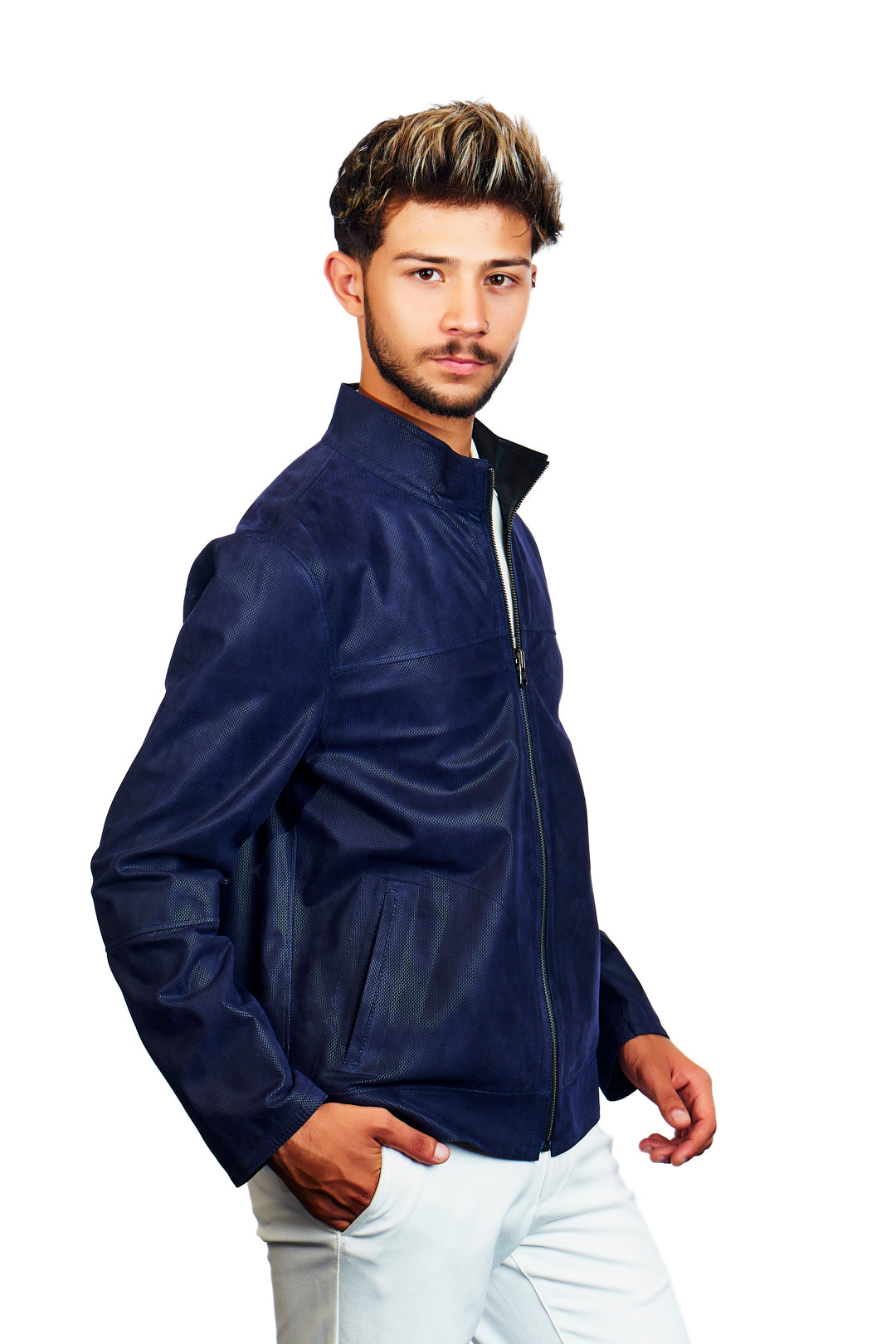 Zeus Reversible Suede Leather Jacket