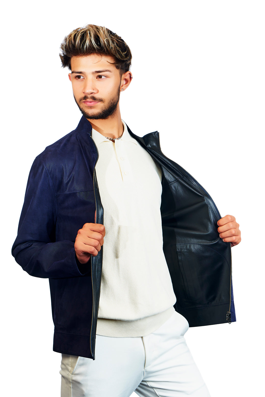 Zeus Reversible Suede Leather Jacket