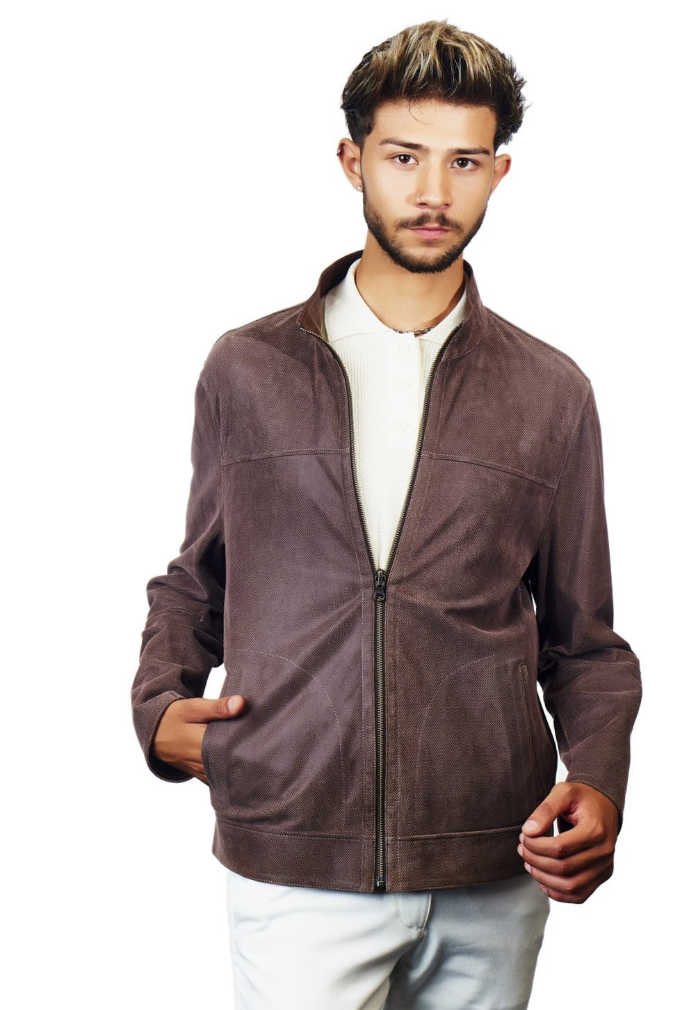 Zeus Reversible Suede Leather Jacket